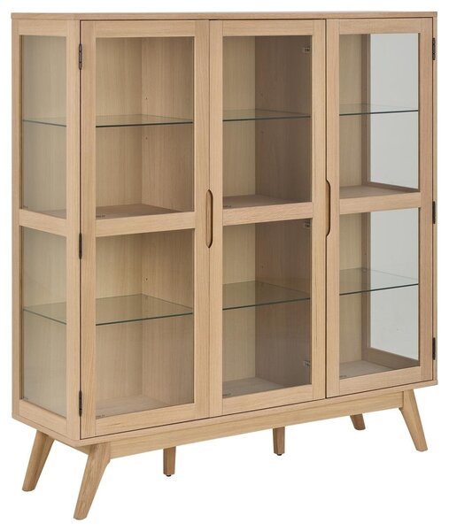 Dulap cu vitrina Marte, Alb, 148x140x40 cm
