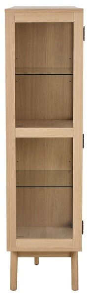 Dulap cu vitrina Marte, Alb, 148x140x40 cm