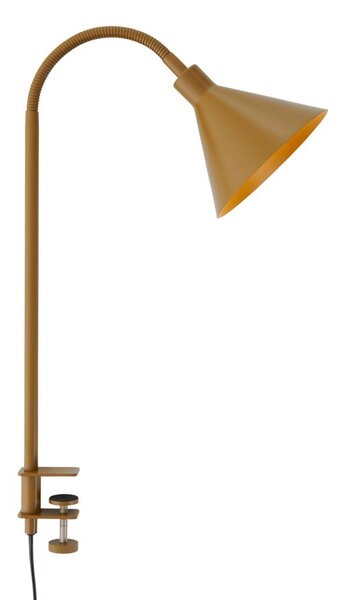 Кафява метална настолна лампа с огъваща се структура/с клипс (височина 50 cm) Flexi Torino – Ellos Home