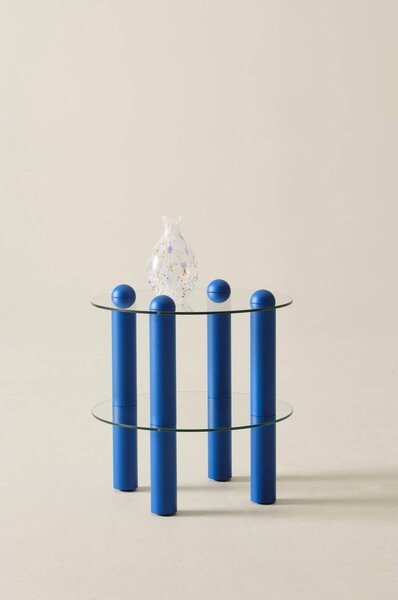 Стъклена кръгла странична масичка ø 48 cm Egan – Jotex