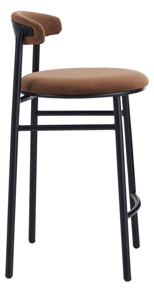 Кафяв метален бар стол (височина на седалката 66 cm) Doggi – Ellos Home
