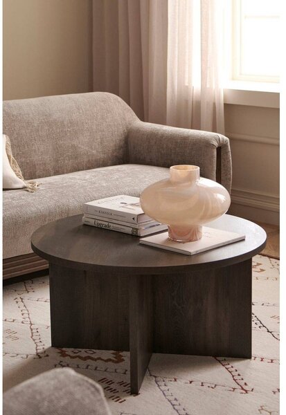 Кафява кръгла масичка за кафе от МДФ ø 85 cm Poppy – Ellos Home