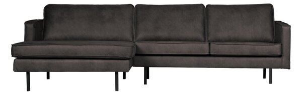 Черен ъглов диван от изкуствена кожа (ляв ъгъл) Rodeo – WOOOD