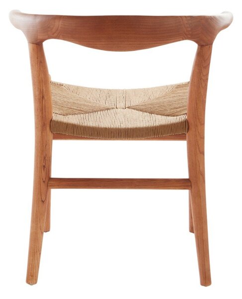 Трапезен стол с подлакътници от масивен бряст в тъмно естествен цвят Nattavaara – Jotex