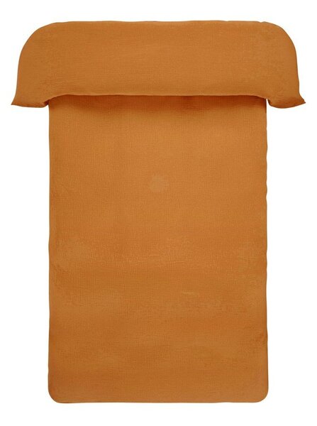 Единично муселиново спално бельо в цвят горчица 140x200 cm Amilia – Jotex