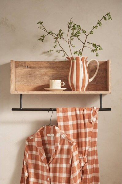 Стенен рафт от масивно манго в естествен цвят 65 cm Sofie – Ellos Home