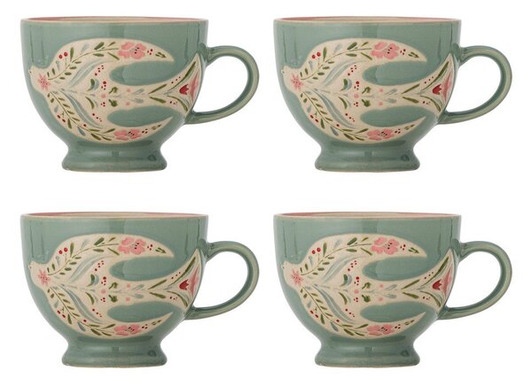 Зелени керамични чаши в комплект 4 бр. 400 ml Rosalynde – Bloomingville