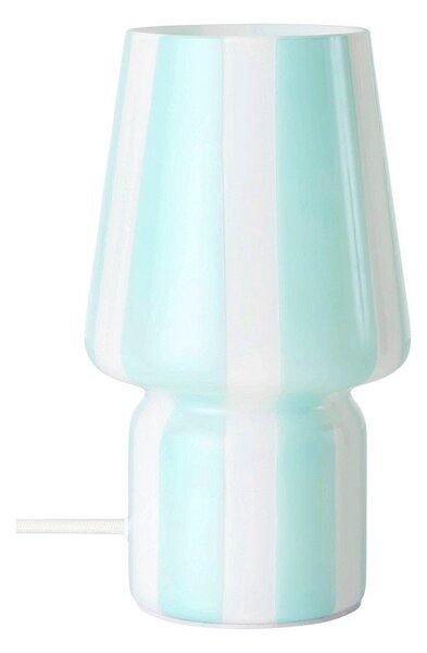 Бяла/синя стъклена настолна лампа (височина 21,5 cm) Carlo – Ellos Home