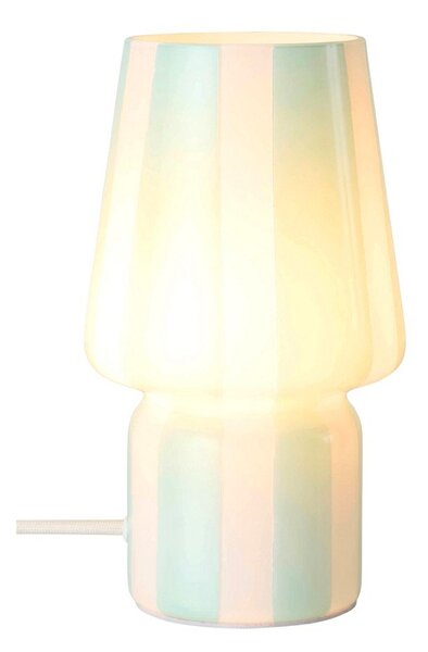 Бяла/синя стъклена настолна лампа (височина 21,5 cm) Carlo – Ellos Home