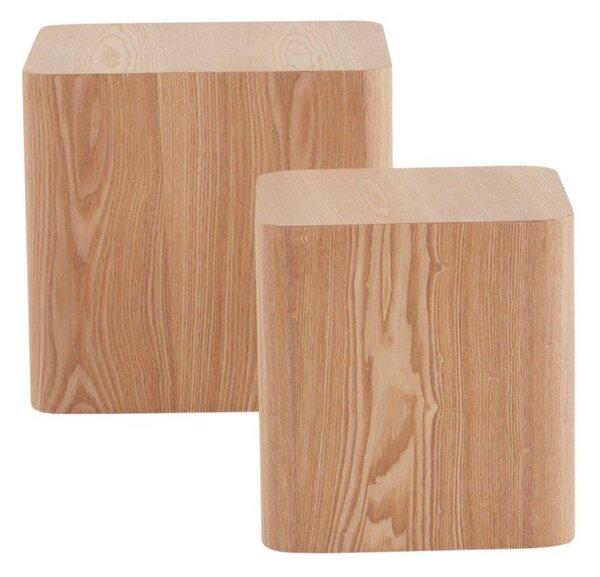 Странични масички в комплект 2 бр. от декор от ясен 40x40 cm Cubo – Jotex