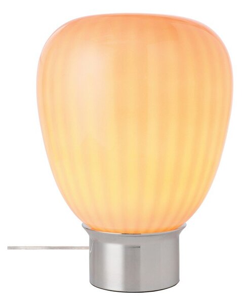 Розова/в блестящо сребрист цвят стъклена настолна лампа (височина 34 cm) Balloon – Ellos Home
