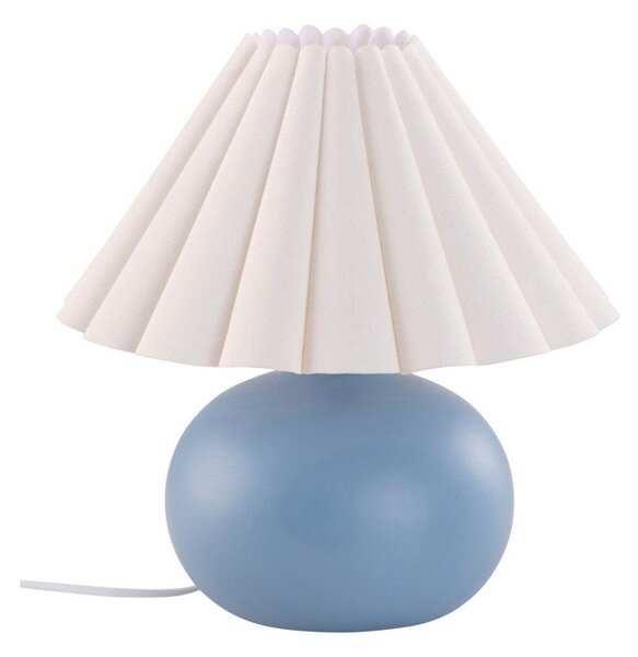 Бяла/синя керамична настолна лампа (височина 34 cm) Crasso – Jotex