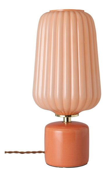 Стъклена настолна лампа в цвят сьомга (височина 40 cm) Daria – Ellos Home