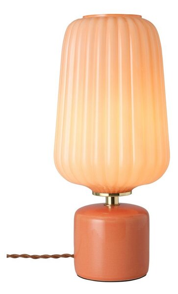Стъклена настолна лампа в цвят сьомга (височина 40 cm) Daria – Ellos Home