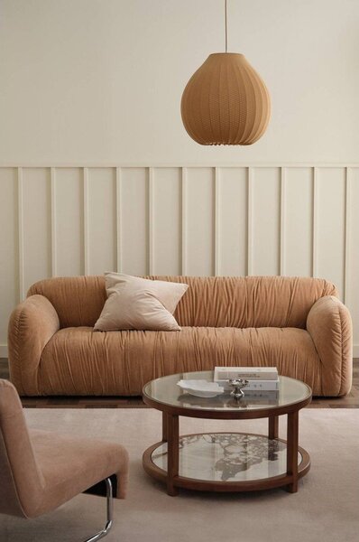 Сиво-бежов шенилов диван 221 cm Elvisa – Ellos Home
