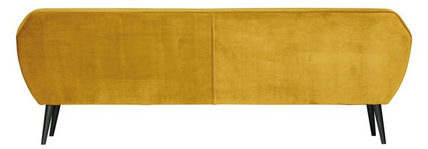 Жълт диван от кадифе, 230 cm Rocco - WOOOD