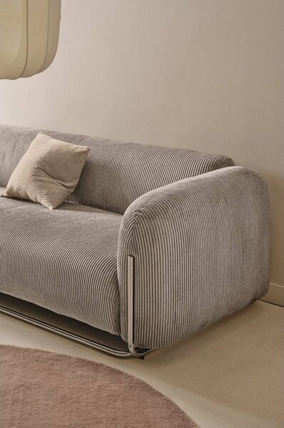 Сиво-бежов диван от рипсено кадифе 234 cm Everman – Jotex
