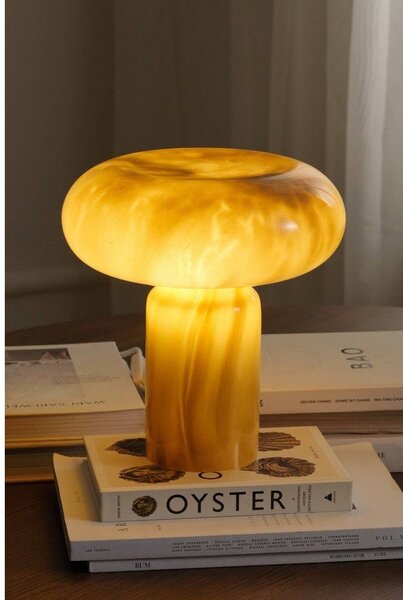 Стъклена настолна лампа в цвят каки (височина 28 cm) Aurora – Ellos Home