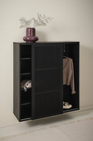 Черен комплект за коридор от декор от ясен 110x120x40 cm Sion – Jotex