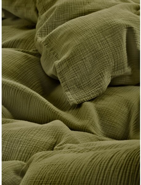 Единично муселиново спално бельо в цвят каки 140x200 cm Amilia – Jotex