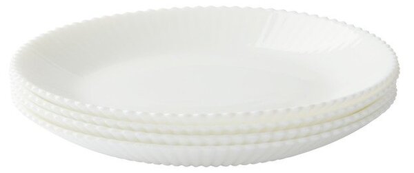Бели десертни стъклени чинии в комплект 4 бр. ø 17,5 cm Alessia – Jotex