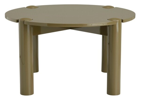 Кръгла масичка за кафе от МДФ в цвят каки ø 80 cm Pussel – Ellos Home