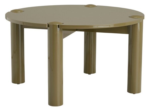 Кръгла масичка за кафе от МДФ в цвят каки ø 80 cm Pussel – Ellos Home