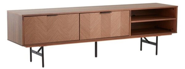 Маса за телевизор от декор от орех в тъмно естествен цвят 180x51x40 cm Duvberg – Jotex