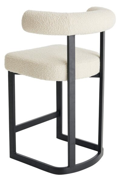 Черно-бял тапициран бар стол (височина на седалката 66 cm) Parie – Ellos Home