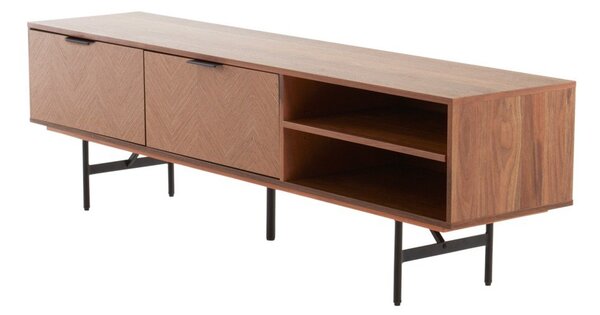 Маса за телевизор от декор от орех в тъмно естествен цвят 180x51x40 cm Duvberg – Jotex
