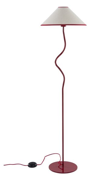 Червена/бяла текстилна затъмняваща се подова лампа (височина 148 cm) Juliet – Jotex