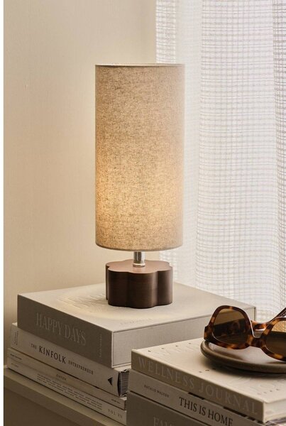 Кафява/бежова ленена настолна лампа (височина 33,5 cm) Joline – Ellos Home