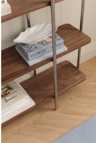 Стелаж от декор от орех в тъмно естествен цвят 120x120x30 cm Lyllo – Ellos Home