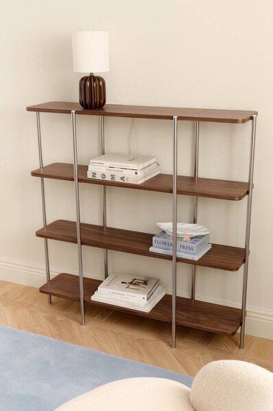 Стелаж от декор от орех в тъмно естествен цвят 120x120x30 cm Lyllo – Ellos Home