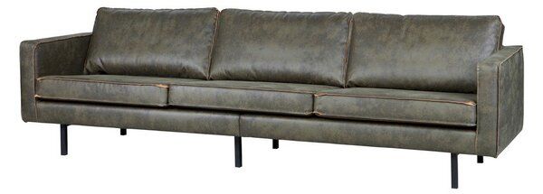 Тъмнозелен диван от изкуствена кожа 277 cm Rodeo – WOOOD