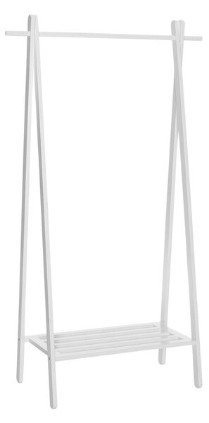 Бяла стойка за дрехи от масивен дъб 91x159x43 cm – Ellos Home