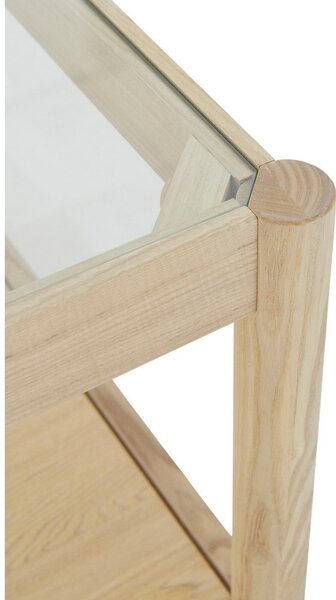 Масичка за кафе със стъклен плот в естествен цвят 60x120 cm Class – Ellos Home