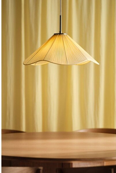 Жълто текстилно висящо осветително тяло ø 50 cm Lunaria – Jotex