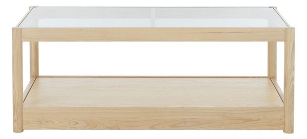 Масичка за кафе със стъклен плот в естествен цвят 60x120 cm Class – Ellos Home