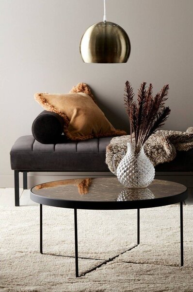 Кафява стоманена кръгла масичка за кафе ø 80 cm Gellina – Ellos Home
