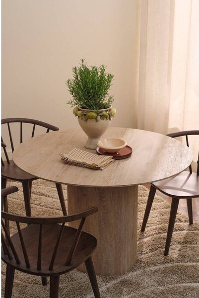 Кръгла трапезна маса от декор от бук ø 110 cm Week – Ellos Home