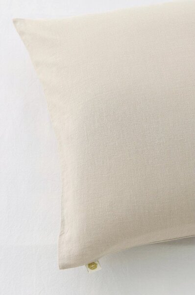 Бежово единично спално бельо със смес от лен 150x200 cm Elly – Ellos Home