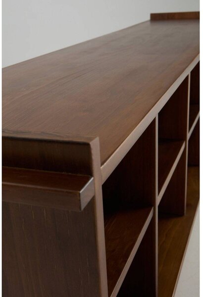 Библиотека от масивен бор в тъмно естествен цвят 193x60x40 cm Apelvik – Jotex