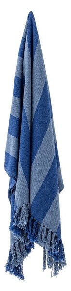 Синьо одеяло от рециклиран памук 130x160 cm Frello – Bloomingville