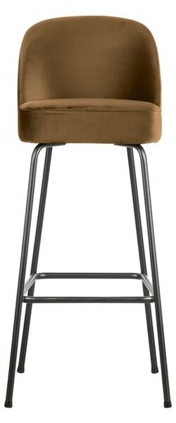 Кадифен бар стол в цвят горчица (височина на седалката 79 cm) Vogue – WOOOD