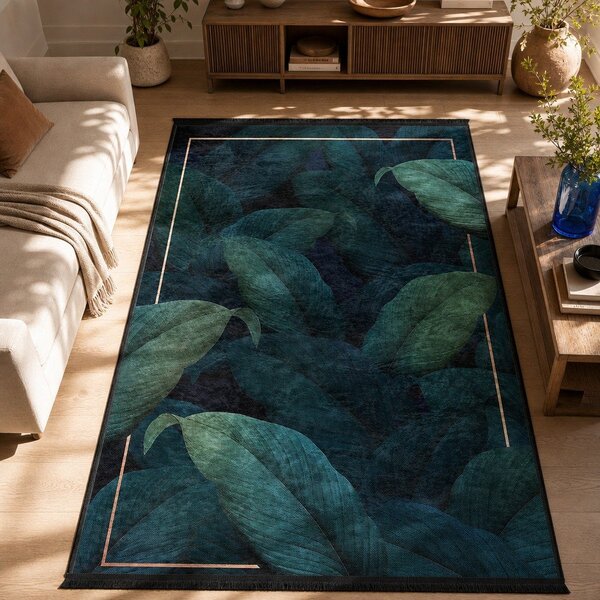Килим подходящ за пране петролен 80x150 cm Unique – Mila Home