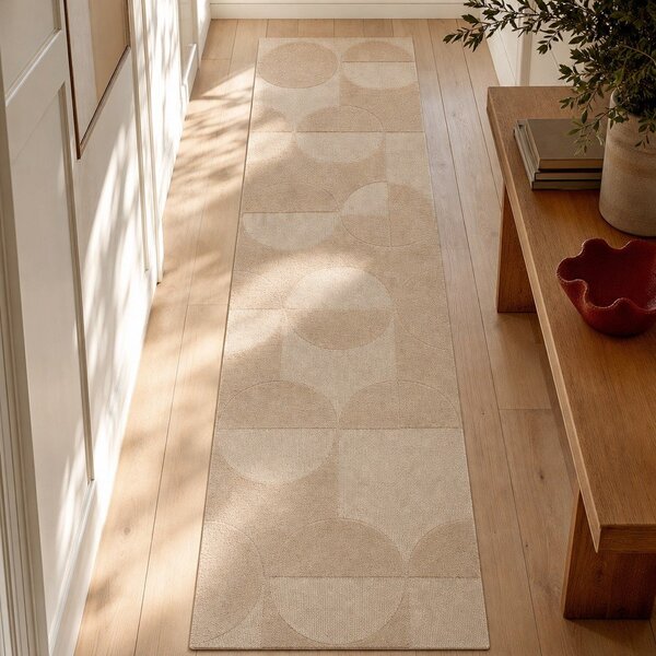Бежов вълнен килим 60x230 cm Gigi - Flair Rugs