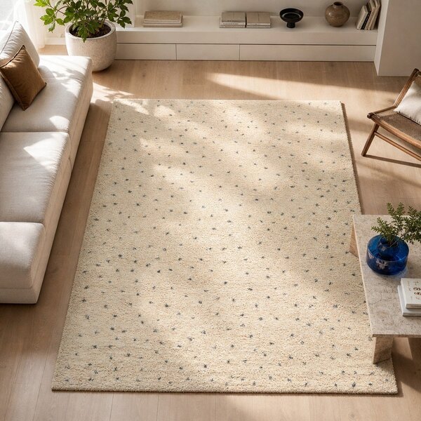 Черен/кремав килим 80x150 cm Dottie Black – Universal