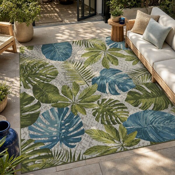 Зелен/тюркоазен външен килим 120x180 cm Flair – Hanse Home