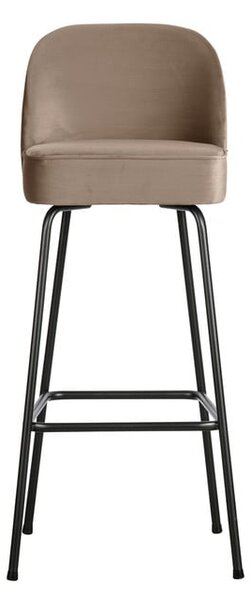 Бежов кадифен бар стол (височина на седалката 79 cm) Vogue – WOOOD